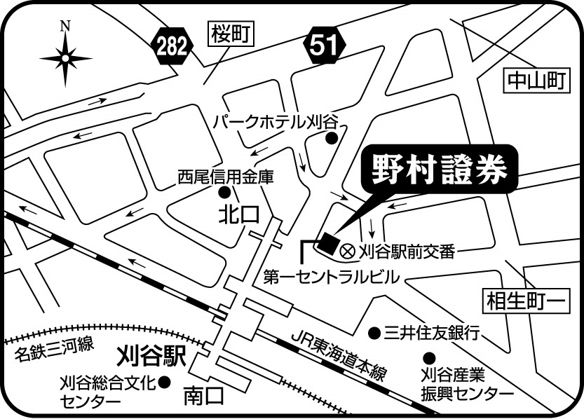 本店エグゼクティブ・コンサルティング部 名古屋地図