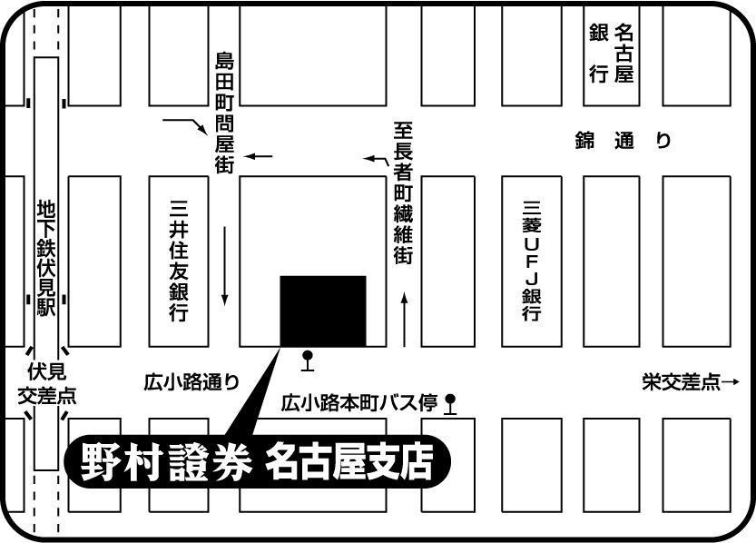 本店金融マネジメント部 名古屋地図