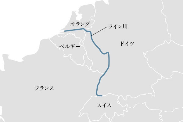図1：ライン川とオランダ