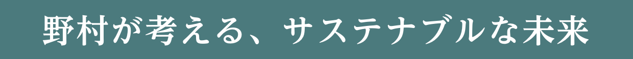 野村が考える、サステナブルな未来