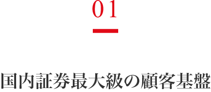 01 国内証券最大級の顧客基盤