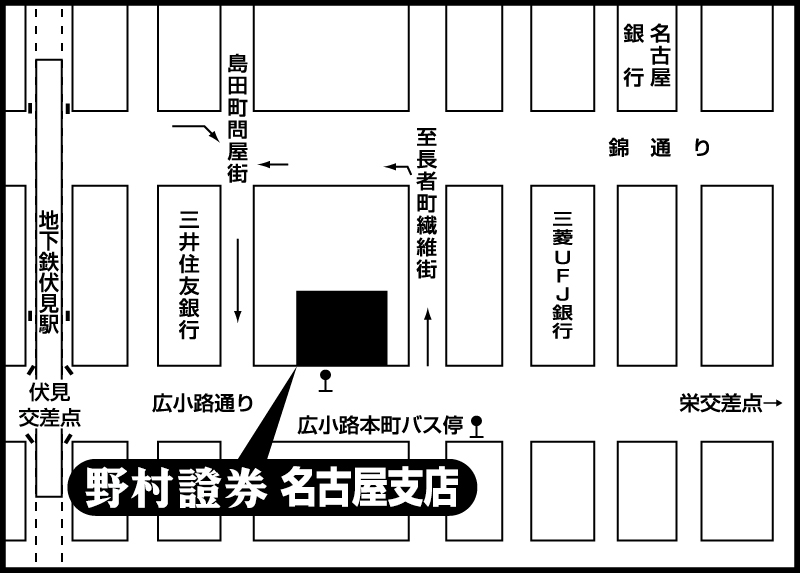 本店エグゼクティブ・コンサルティング部 名古屋地図