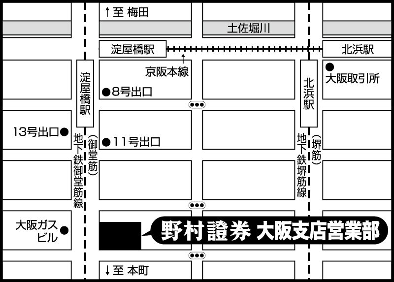 大阪支店営業部地図