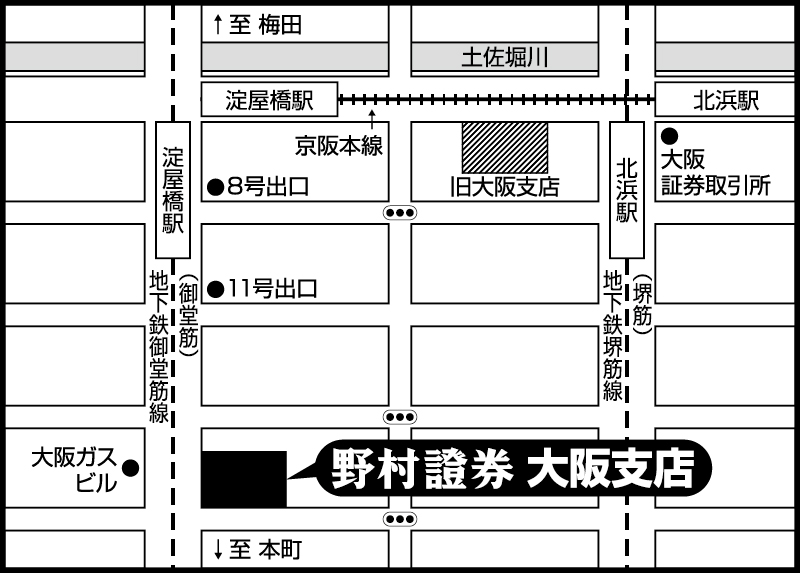 本店エグゼクティブ・コンサルティング部 大阪地図