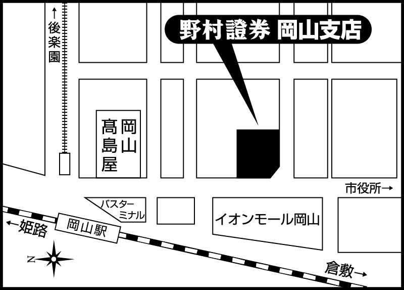 岡山支店地図