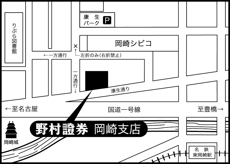 岡崎支店地図