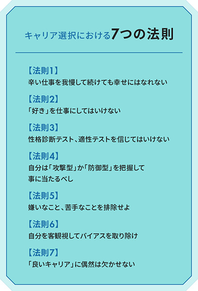 キャリア選択における7つの法則