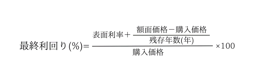 図:《最終利回りの計算式》