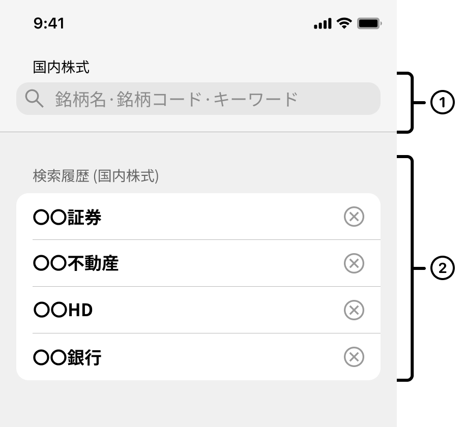 検索履歴