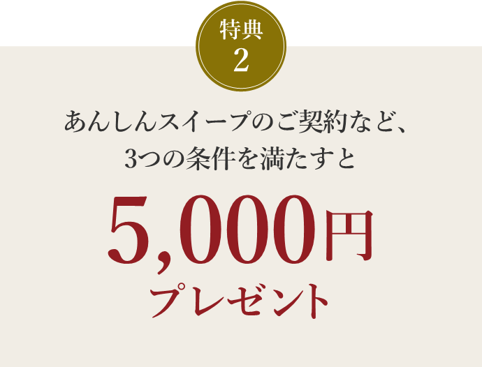 あんしんスイープW特典キャンペーン特典2