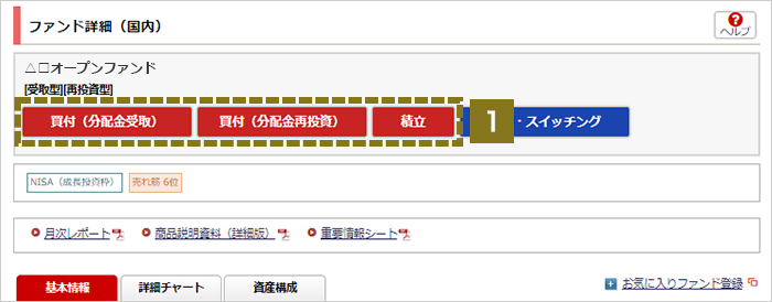 注文方法の選択 オンラインサービス画面1