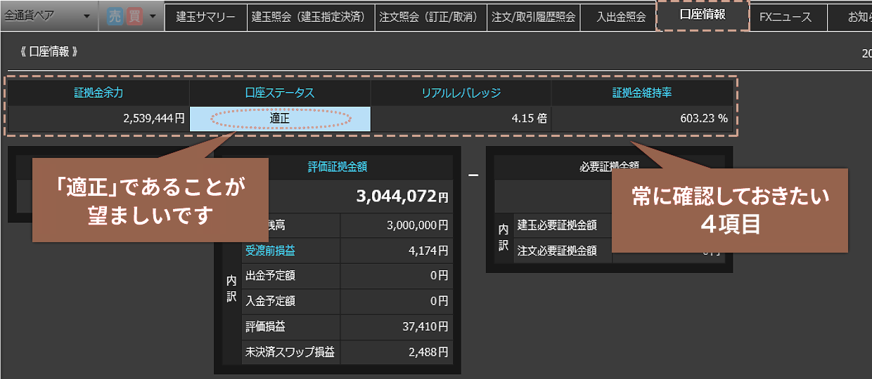 口座状況を確認するのイメージ