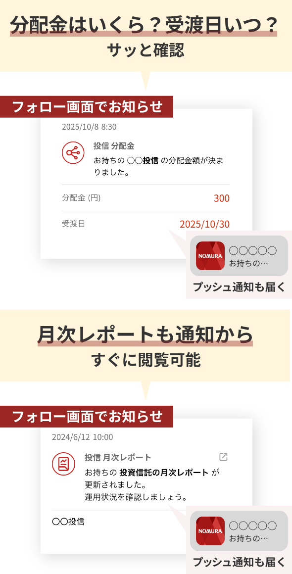 国内投信：分配金・月次レポート