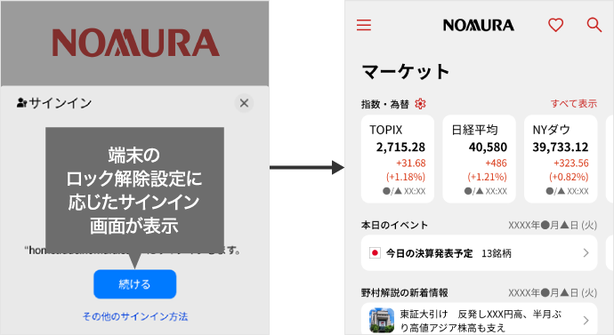 NOMURAアプリ画面キャプチャ