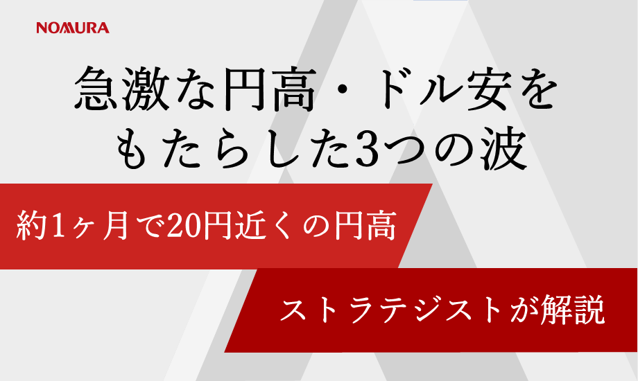 ドル円急落をもたらした3つの波 野村證券ストラテジストが解説のイメージ