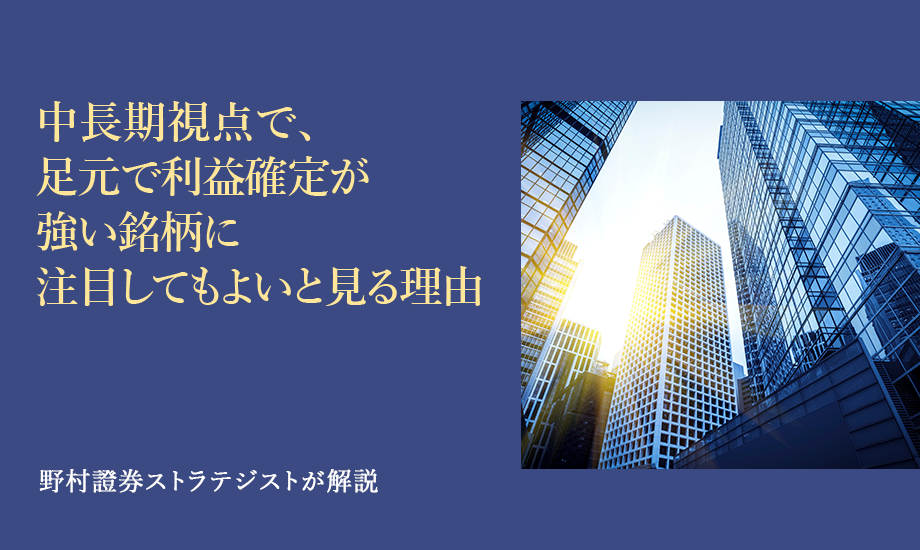 中長期視点で、足元で利益確定が強い銘柄に注目してもよいと見る理由　野村證券ストラテジストが解説のイメージ